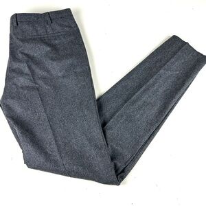 Pringle of Scotland Men’s Pants, Sz 38 Inseam Is Unhemmed Gray Wool New